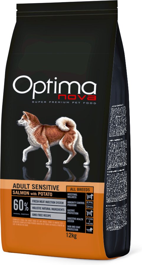 Optimanova Adult Sensitive Lachs & Kartoffel - Sparpaket: 2 x 12 kg