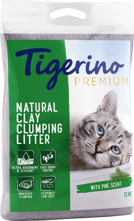 Tigerino Premium Katzenstreu – Pinienduft - Sparpaket 2 x 12 kg