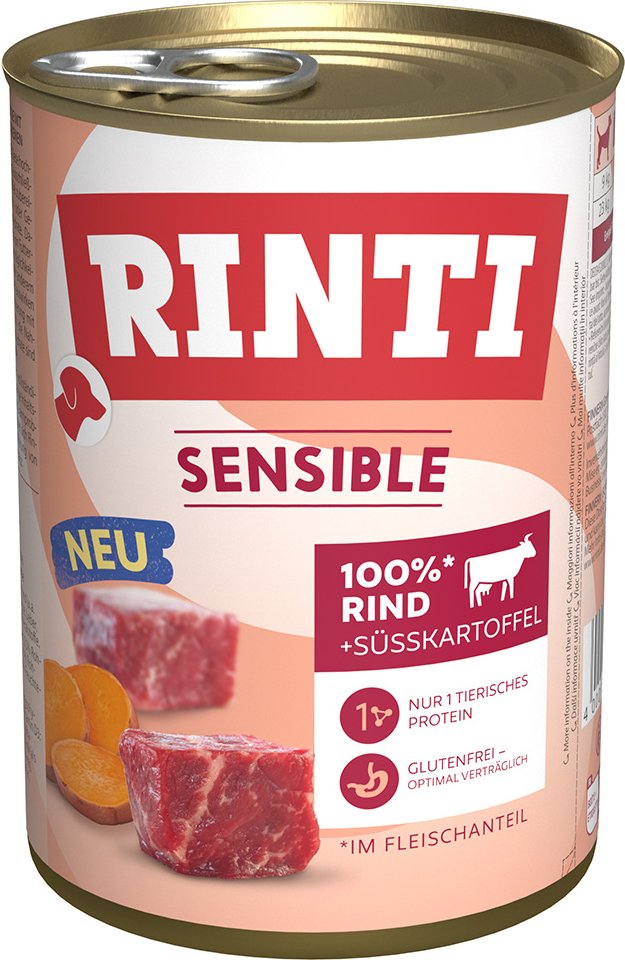 RINTI Sensible 6 x 400 g - Rind & Süßkartoffel