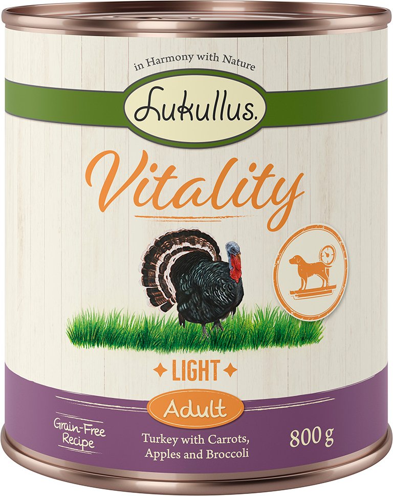 Lukullus Vitality Light: Truthahn (getreidefrei) - 6 x 800 g