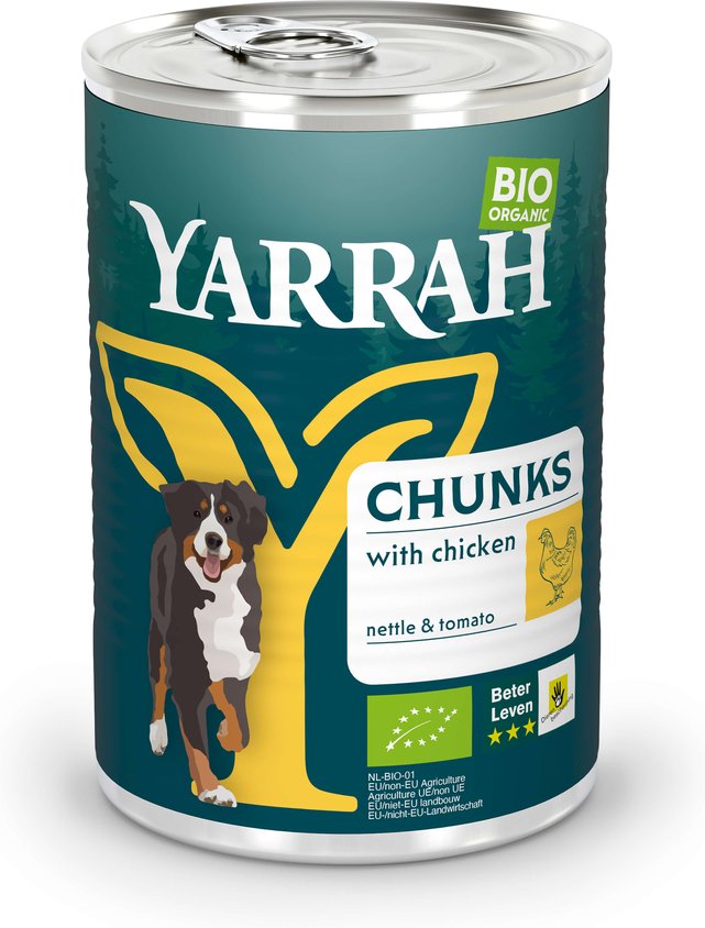 Thumbnail - Yarrah Bio Dosen - Bio Huhn mit Bio Brennnessel & Bio Tomate 6 x 405 g