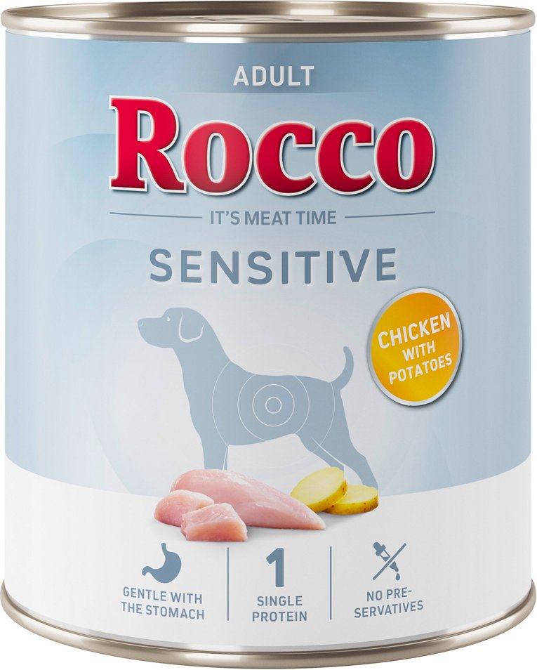 Rocco Sensitive 6 x 400 g / 800 g Neue Rezeptur - 6 x 800 g: Huhn mit Kartoffeln