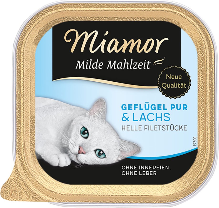 Miamor Milde Mahlzeit 6 x 100 g - Geflügel Pur & Lachs