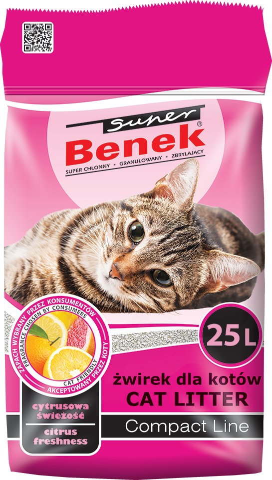 Super Benek Compact Citrus Freshness - 25 l (ca. 20 kg)