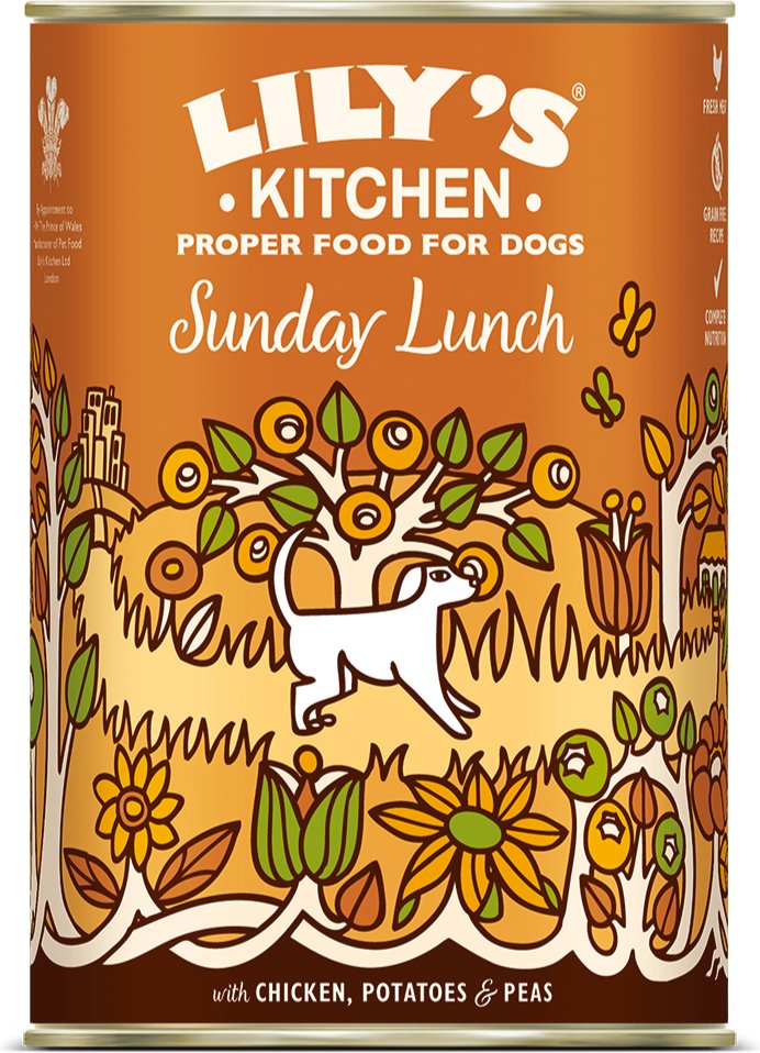 Lily's Kitchen Dinner für Hunde 6 x 400 g - Huhn mit Kartoffeln & Erbsen