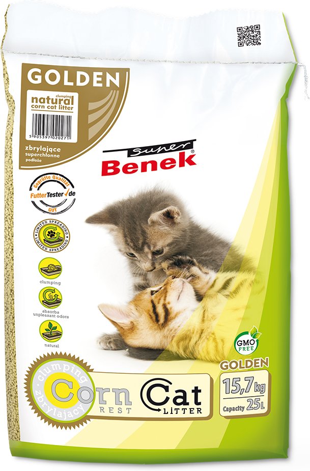 Super Benek Corn Cat Golden - 25 l (ca. 15,7 kg)