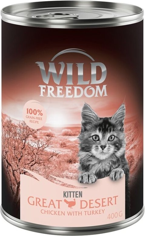 Thumbnail - Wild Freedom Kitten 6 x 400 g - Great Desert - Truthahn & Huhn