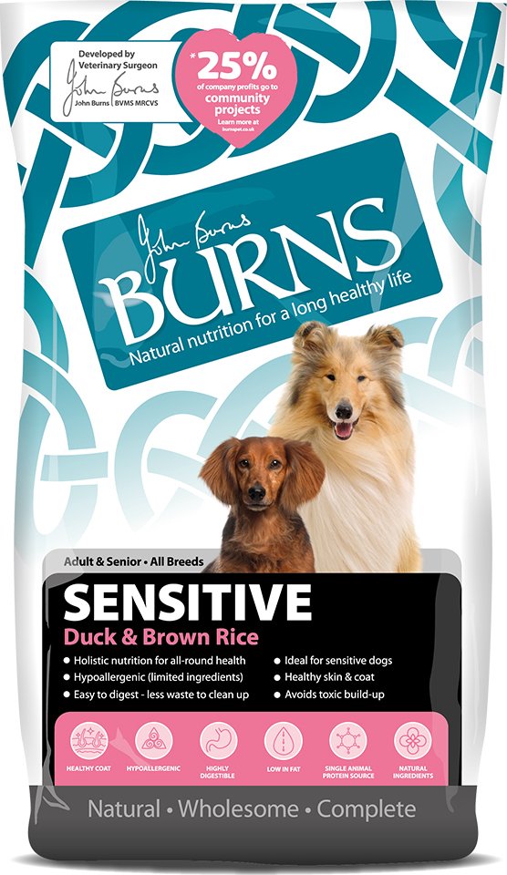 Burns Adult & Senior Sensitive Ente & brauner Reis - 12 kg