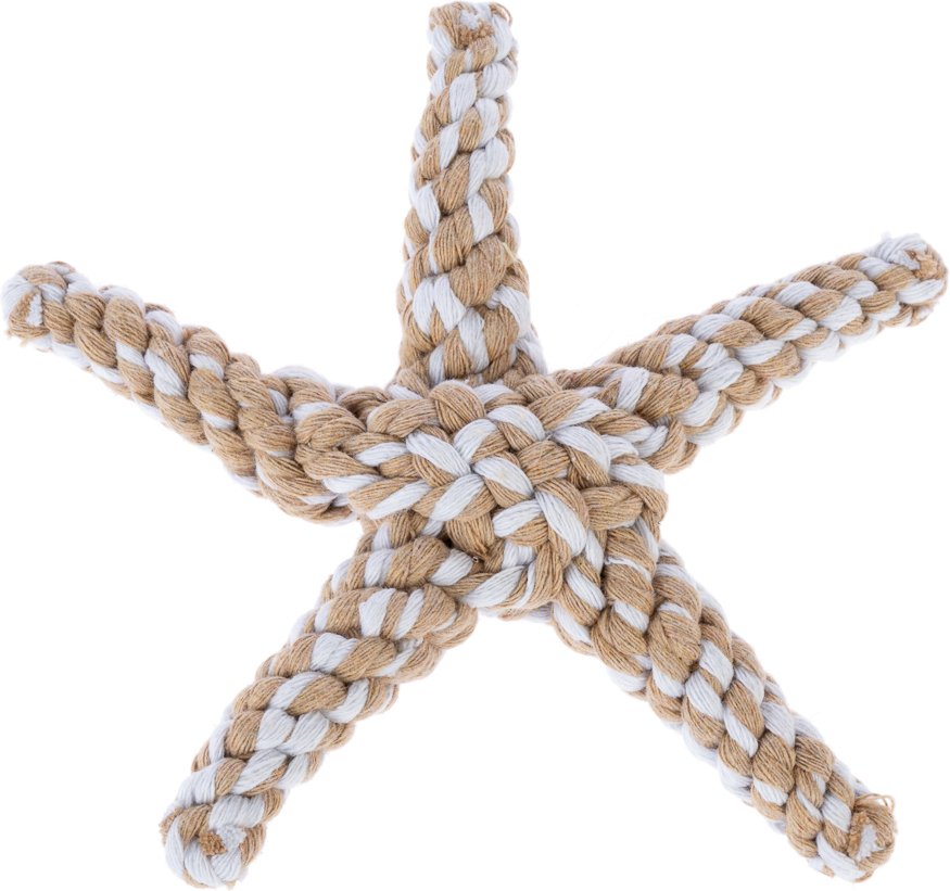 TIAKI Seilspielzeug Seestern für Hunde - L 15 x B 15 x H 3,5 cm