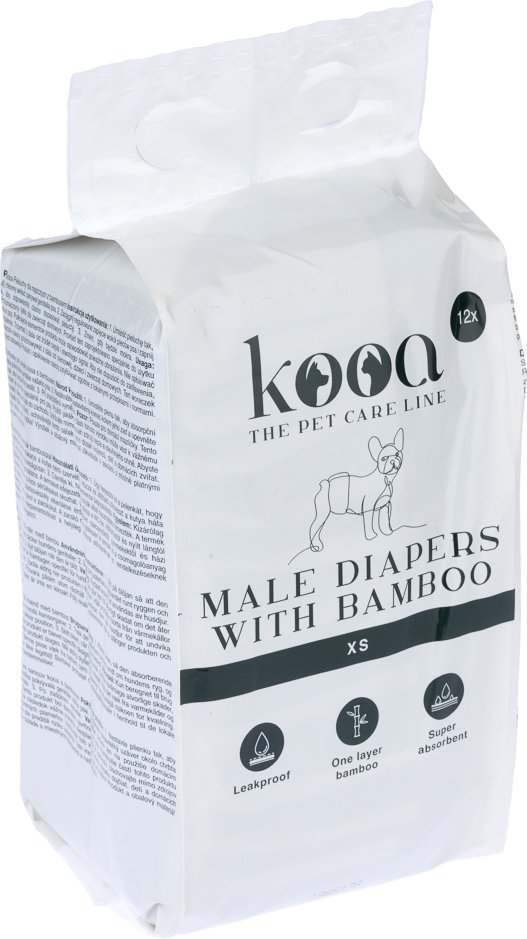 kooa Rüdenwindeln mit Bambus - Größe XS: 20 - 26 cm, 12 Stück