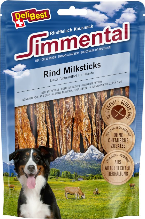 DeliBest Simmental Rind Milksticks - Sparpaket: 2 x 200 g