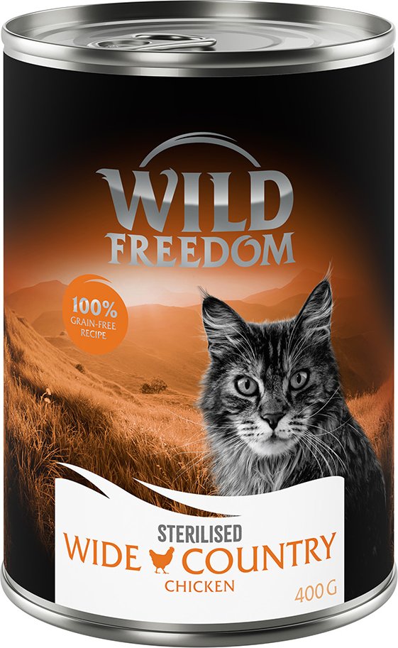 Wild Freedom Adult Sterilised 6 x 400 g - getreidefreie Rezeptur - Wide Country Sterilised - Huhn pur