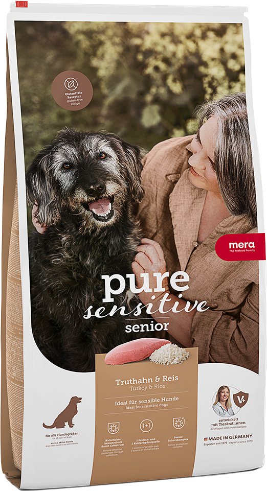 mera pure sensitive Senior Truthahn & Reis - Sparpaket: 2 x 12,5 kg