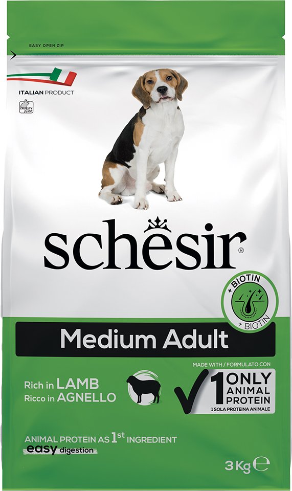 Schesir Dog Medium Adult mit Lamm - Sparpaket: 2 x 3 kg