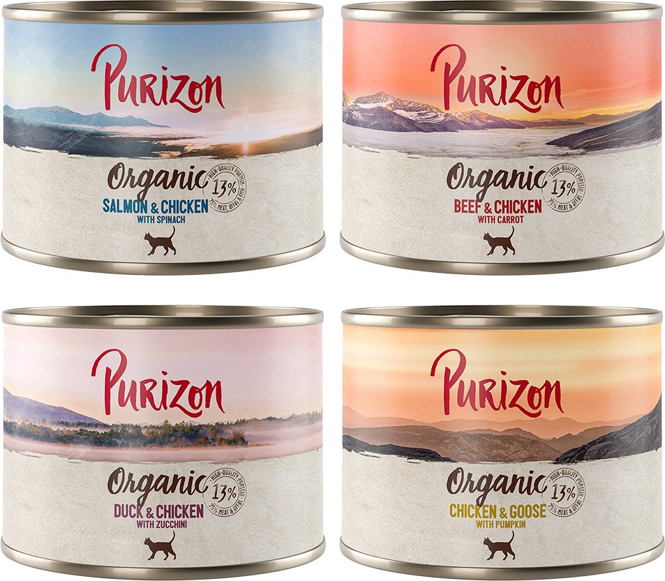 Purizon Organic 6 x 200 g - Mixpaket 4 Sorten