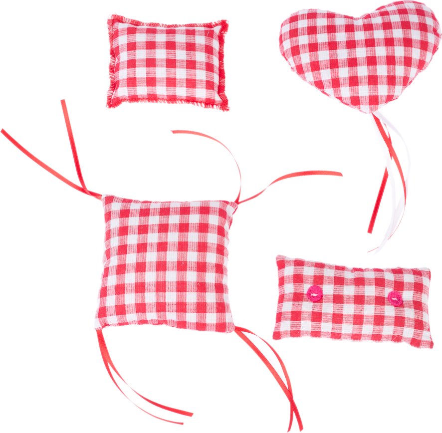 TIAKI Vichy Katzenminze-Kissen - 4er Set