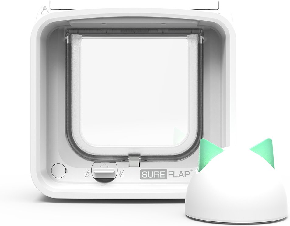 SureFlap Connect Mikrochip Katzenklappe - Set aus Klappe und Hub