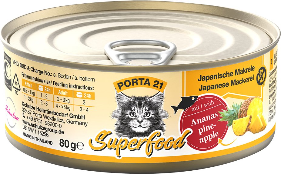 Porta 21 Superfood 24 x 80 g - Makrele mit Ananas