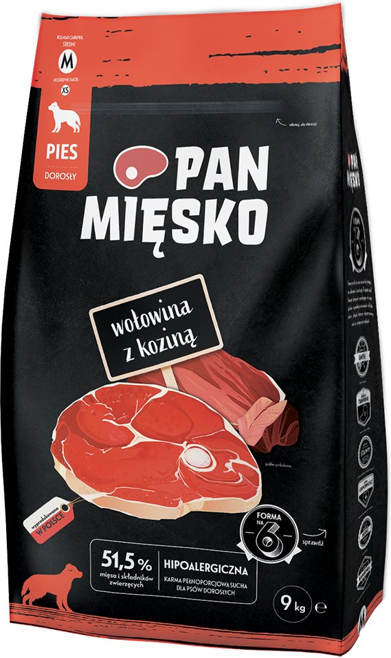 Pan Mięsko Medium Rind mit Ziegenfleisch - 9 kg