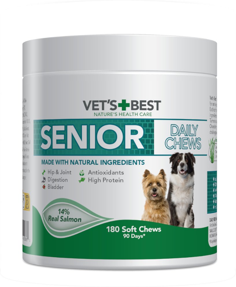 Vet's Best Senior Daily Chews Lachs - 400 g (180 Kautabletten)