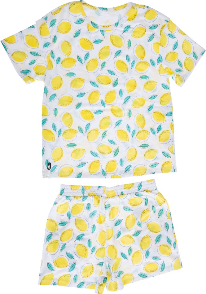 TIAKI Pet & Parent Pyjama im Partnerlook, Zitrone - Pyjama für Hundeeltern: Größe L