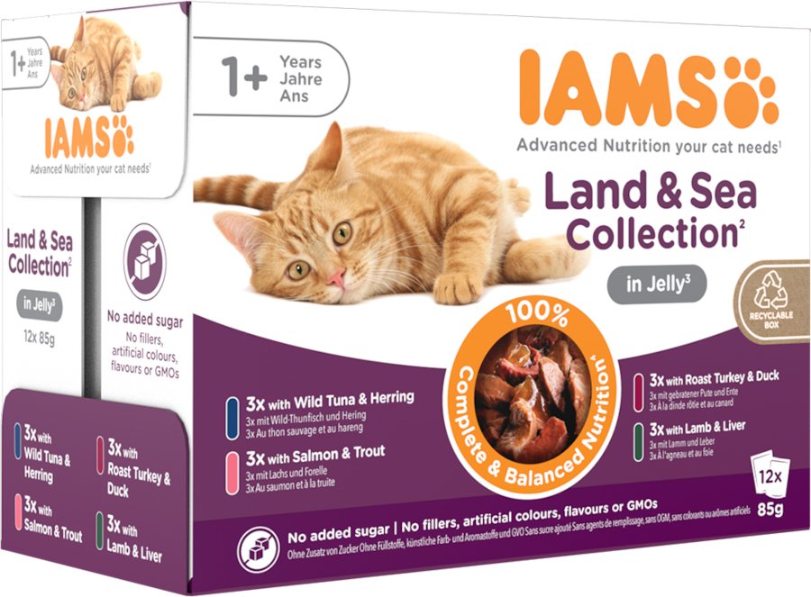 IAMS Advanced Nutrition Adult Land & Sea Mix - in Gelee (12 x 85 g)