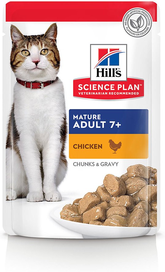 Hill's Science Plan Mature Adult 7+ Seefisch & Huhn - Huhn (12 x 85 g)