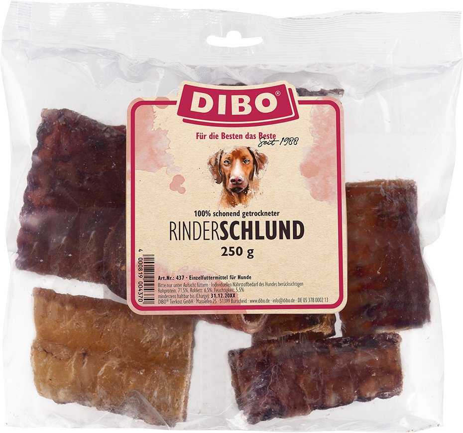 Dibo Premium Rinderschlund - Sparpaket: 10 x 250 g