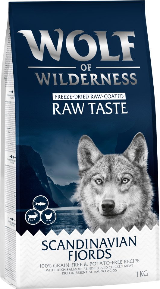 Wolf of Wilderness "Scandinavian Fjords" Rentier, Huhn & Lachs - getreidefrei - 1 kg