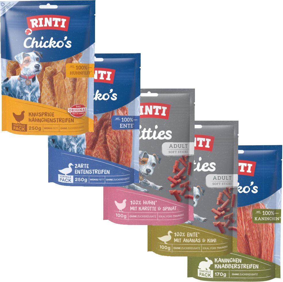 Mixpaket: 5 Sorten RINTI Snacks zum Sparpreis - 5 Sorten, 870 g