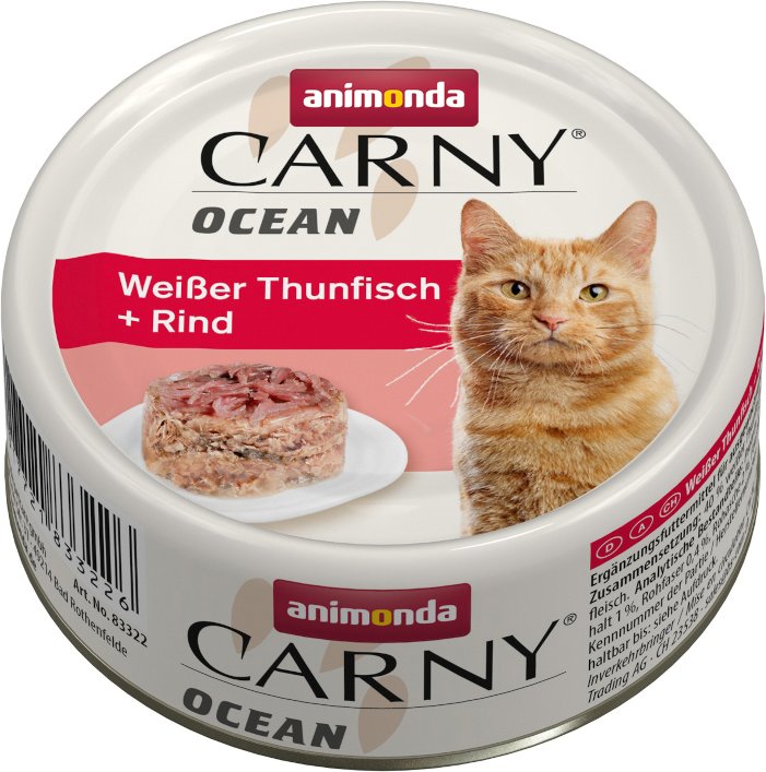 Sparpaket animonda Carny Ocean 24 x 80 g - Weißer Thunfisch + Rind