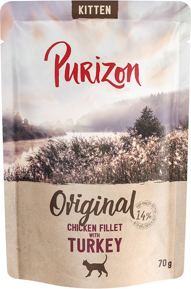 Purizon Kitten 6 x 70 g - getreidefrei - Hühnerfilet mit Truthahn