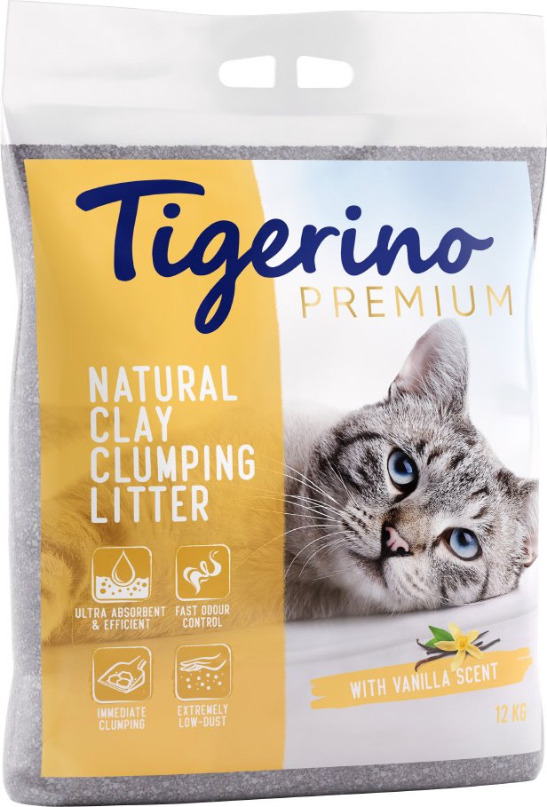 Tigerino Premium Katzenstreu 12 kg - Vanilleduft