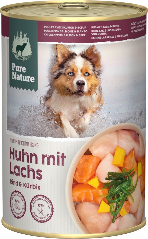 Pure Nature Adult 6 x 400 g - Huhn mit Lachs & Rind