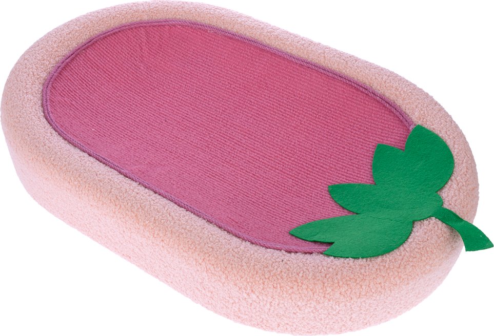 TIAKI Katzenbett Erdbeere - L 60 x B 40 x H 10 cm