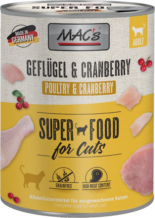 MAC´s Cat 6 x 800 g - Geflügel & Cranberry