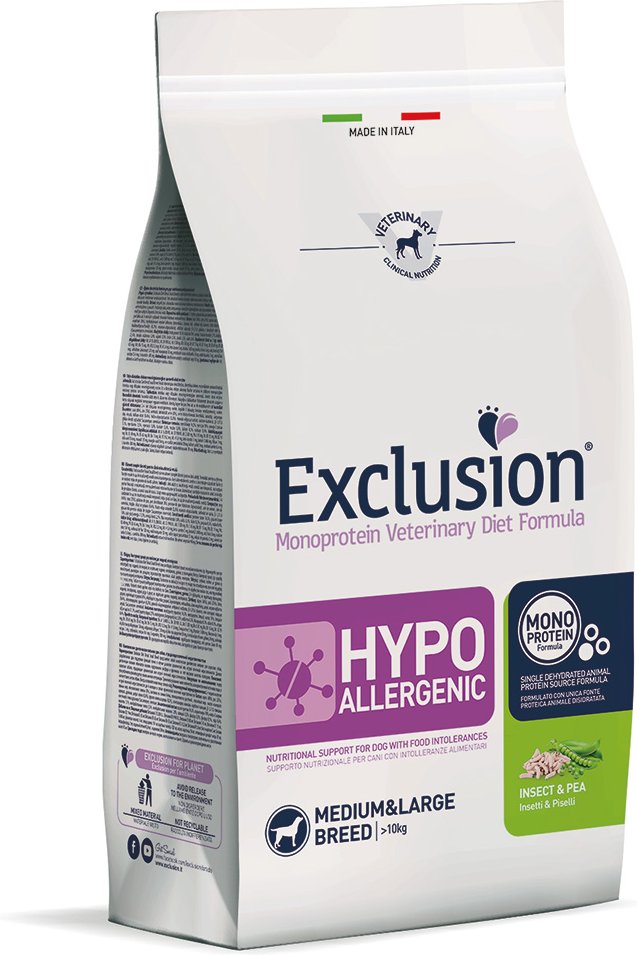 Exclusion Diet Hypoallergenic Medium/Large mit Insekten & Erbsen - Sparpaket: 2 x 12 kg