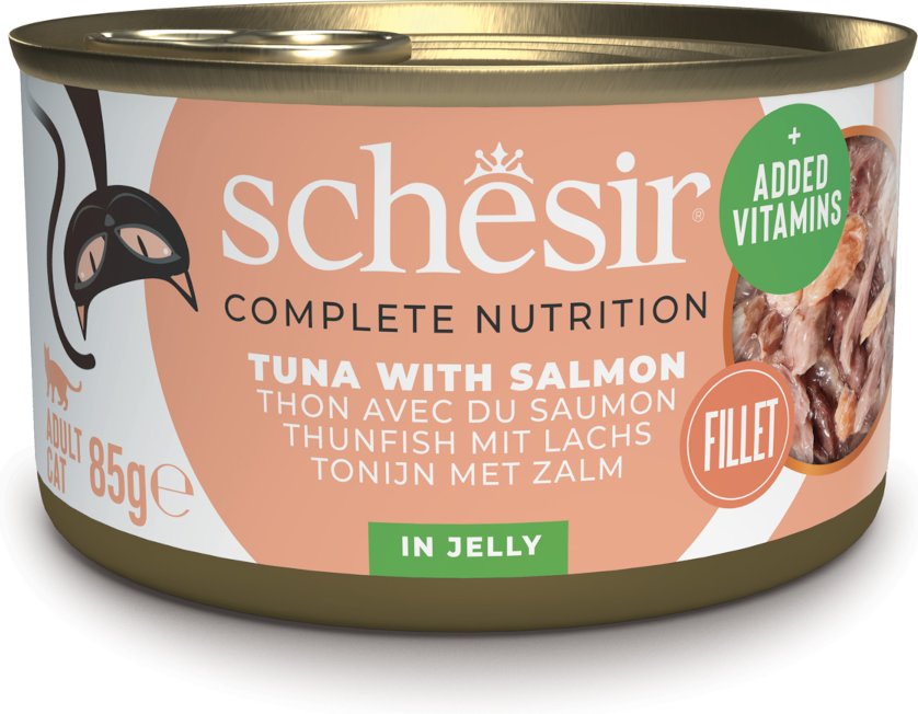 Sparpaket Schesir Complete Nutrition Filet in Gelee 24 x 85 g - Thunfisch mit Lachs
