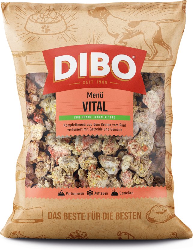 DIBO Frostfutter Menü Vital mit Rind - 3 x 2000 g