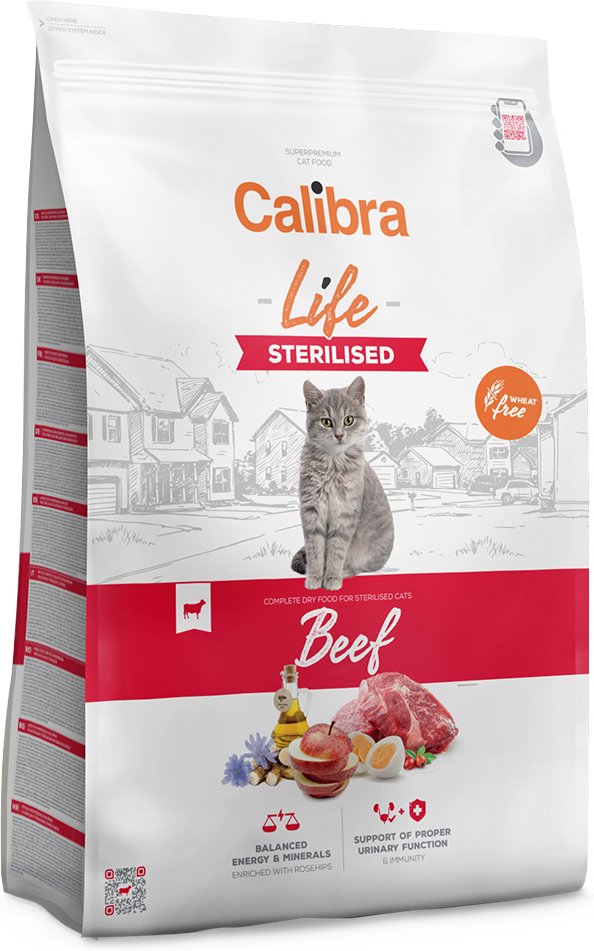 Calibra Cat Life Sterilised Rind - Sparpaket: 2 x 6 kg