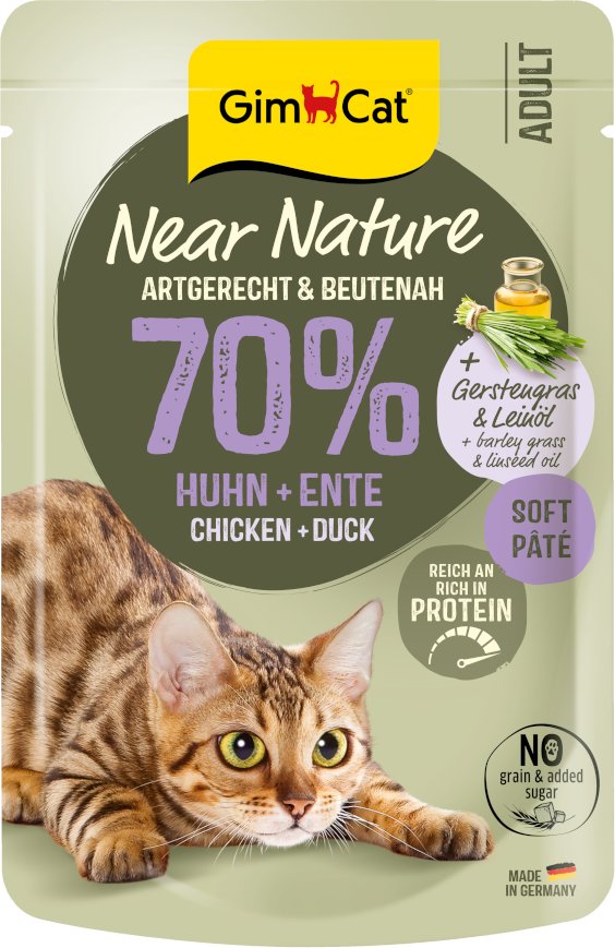 GimCat Near Nature 16 x 85 g - Huhn & Ente