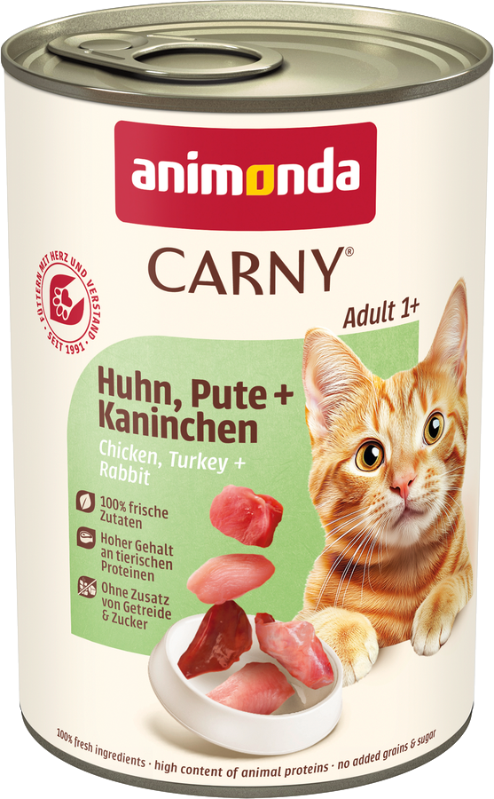 Sparpaket animonda Carny Adult 12 x 400g - Huhn, Pute & Kaninchen