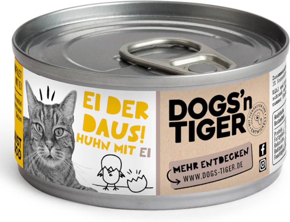 Thumbnail - Sparpaket Dogs'n Tiger Cat Filet 24 x 70 g - Hühnerfilet mit Ei