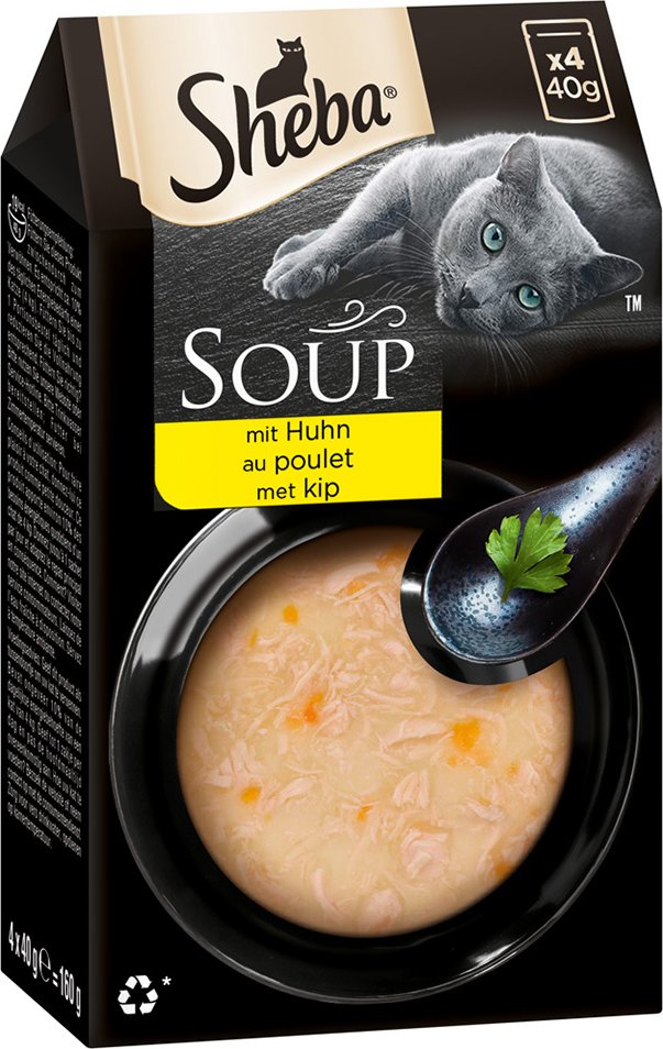 Sparpaket 80 x 40 g Multipack Sheba Classic Soup Frischebeutel - mit Huhn