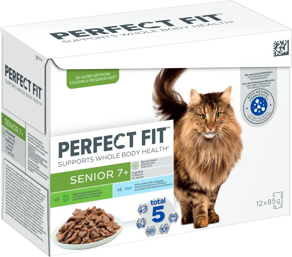 Thumbnail - Sparpaket Perfect Fit 96 x 85 g - Mixpack Senior 7+: Truthahn und Hochseefisch