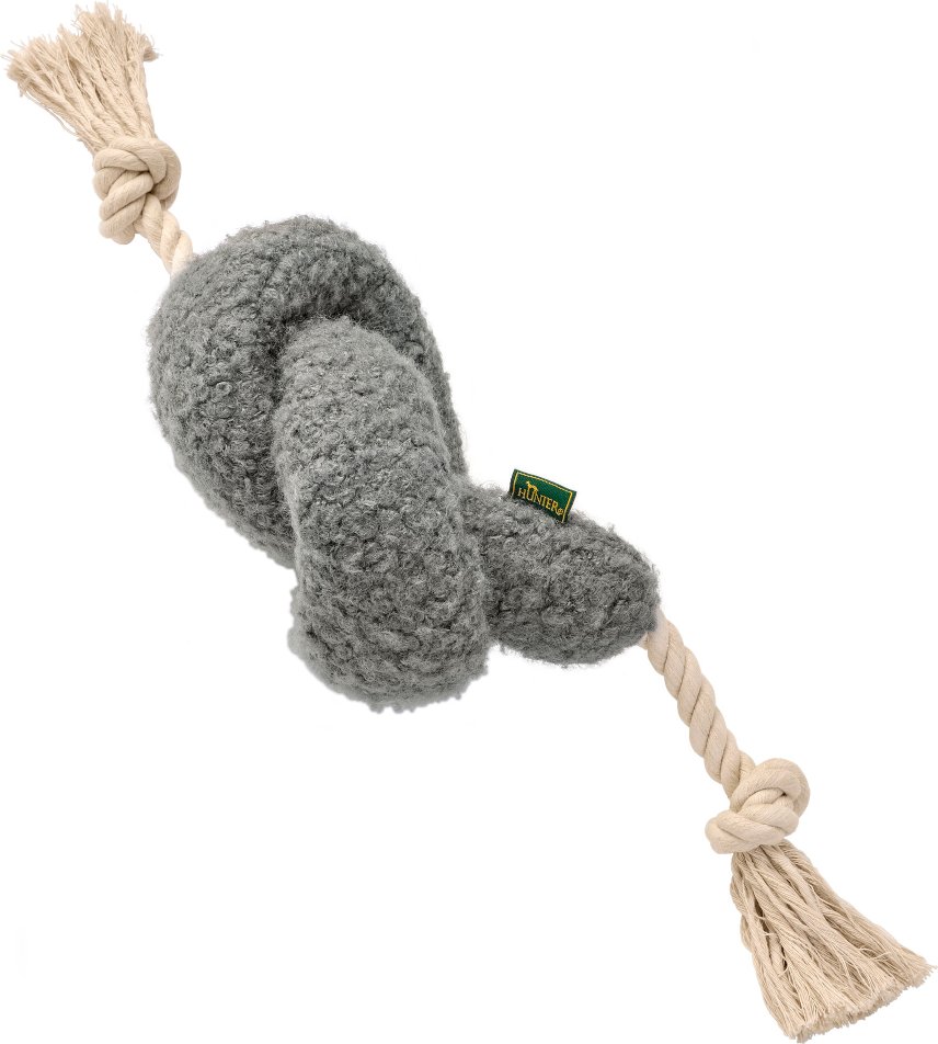 Hunter Hundespielzeug Madrid mit Tau, grau - L 59 cm