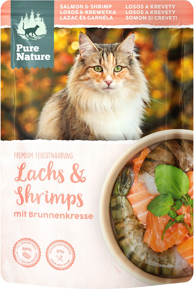 Pure Nature Cat Lachs & Schrimps - 12 x 80 g