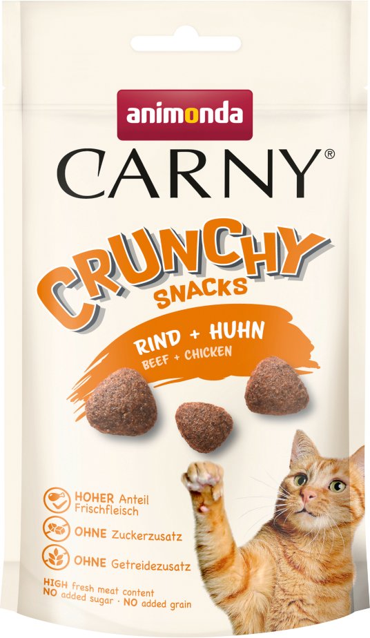 Animonda Carny Adult Crunchy - Sparpaket: 10 x 50 g Rind + Huhn