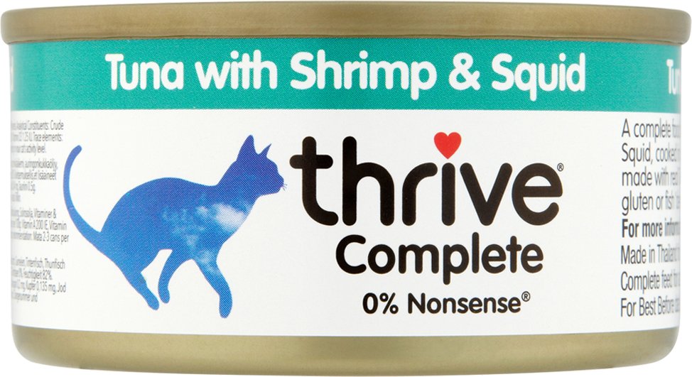 Thrive Complete 6 x 75 g - Thunfisch mit Garnelen & Tintenfisch