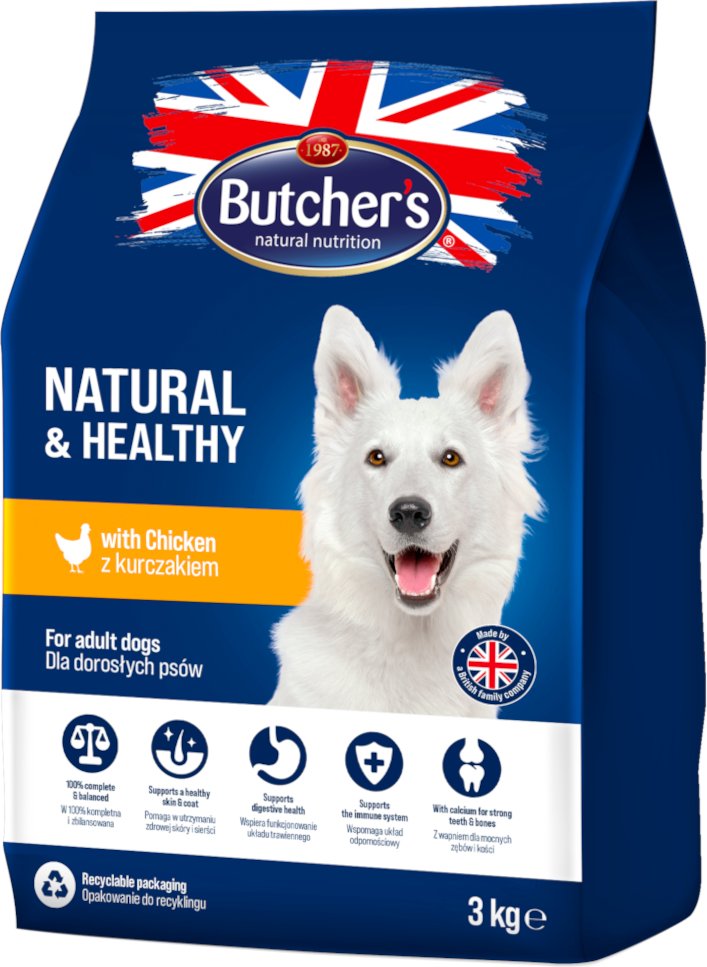 Butcher's Natural & Healthy mit Huhn - Sparpaket: 2 x 3 kg